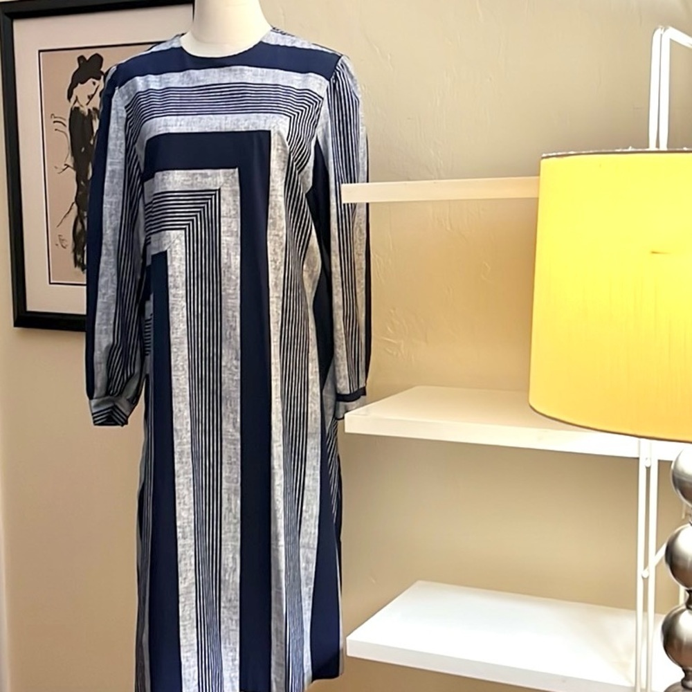 Paccini, YachtWear Conservative Blue Striped Dress,Excellent Condition,Size 14 - Picture 7 of 10